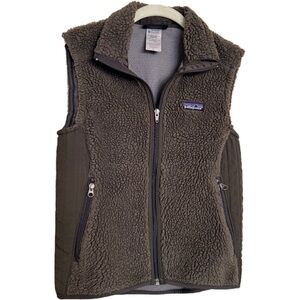Patagonia Synchilla Fleece Vest Size Small Green Brown Retro-X Deep Pile